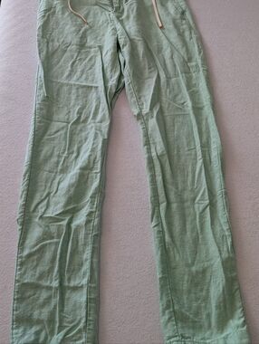 Scotch & Soda Linen Blend Warren Pants Mens 28/32 Light Green Island Time. Slim.